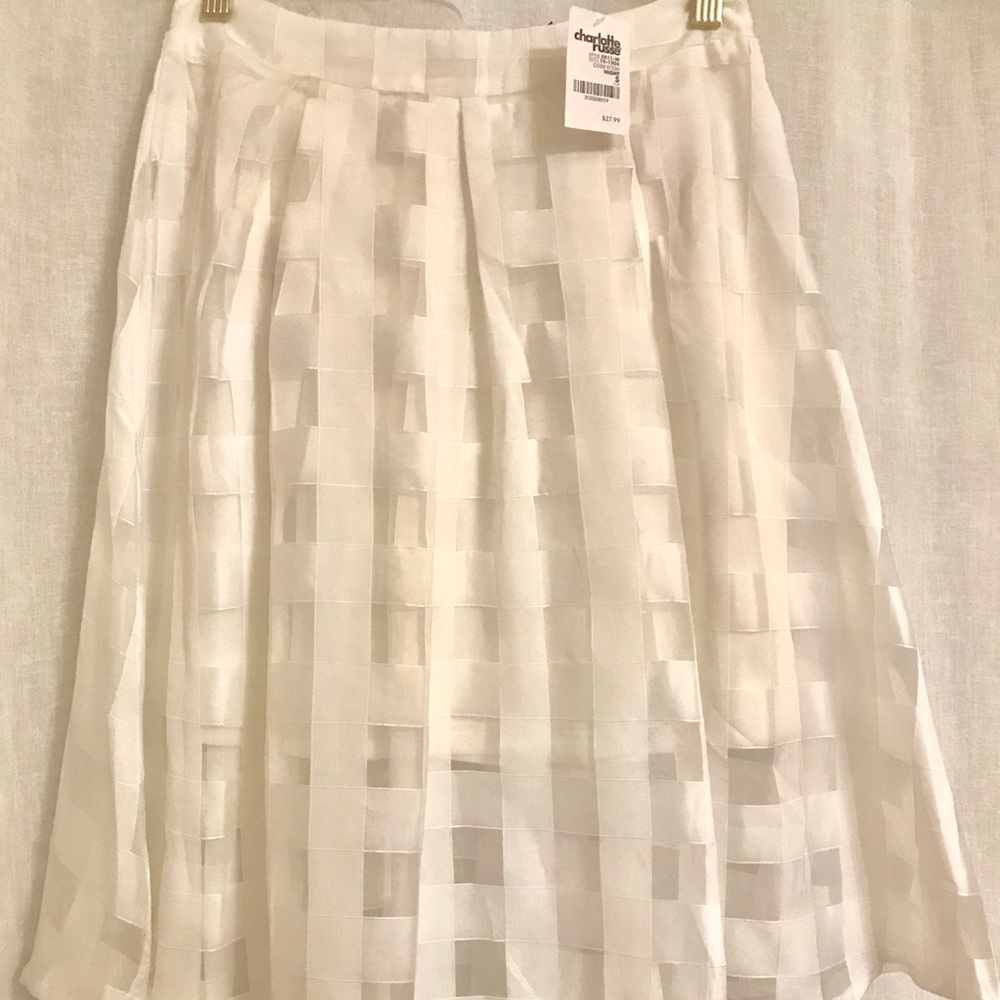 Charlotte Russe White Circular Skirt